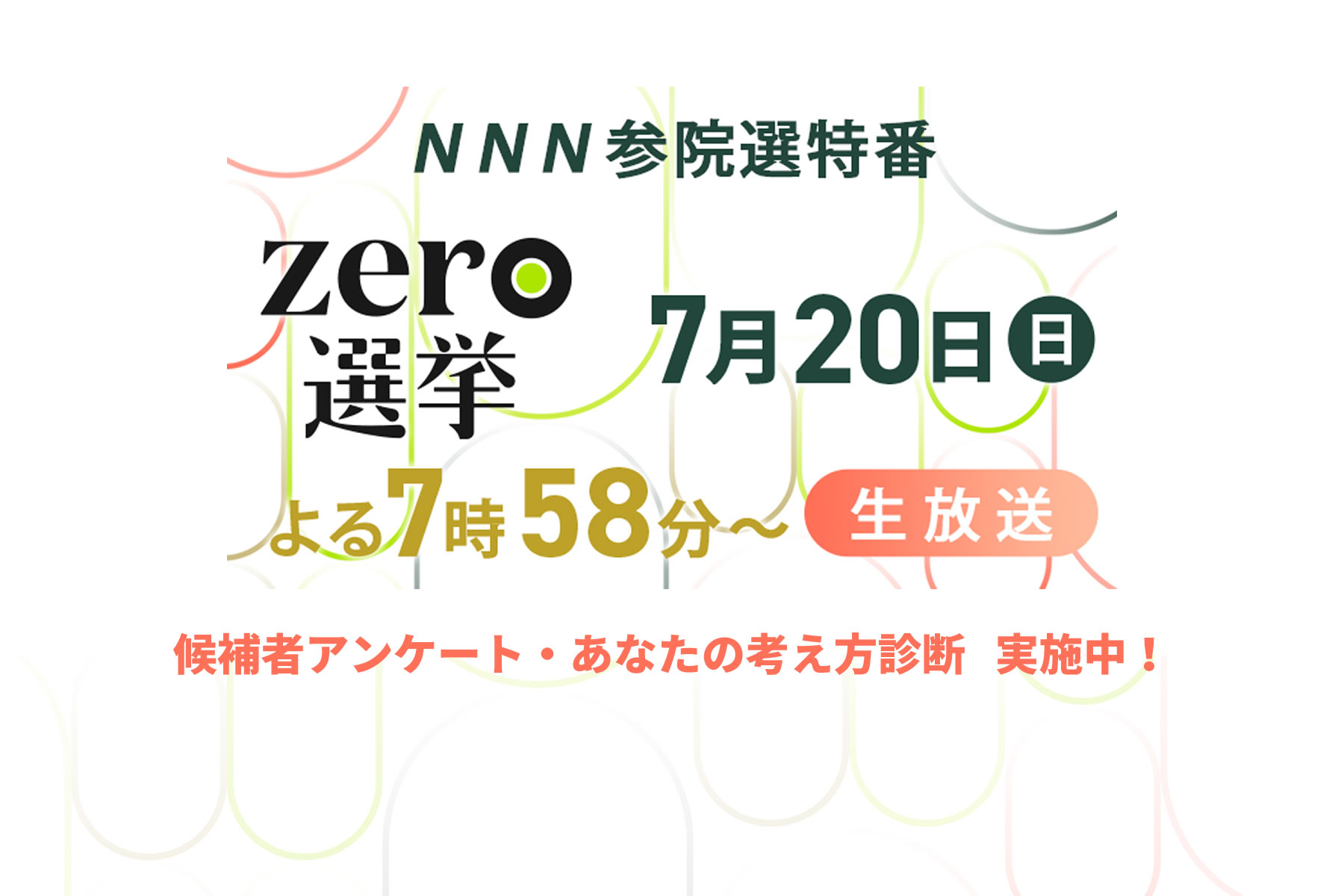 NNN参院選特番　zero選挙