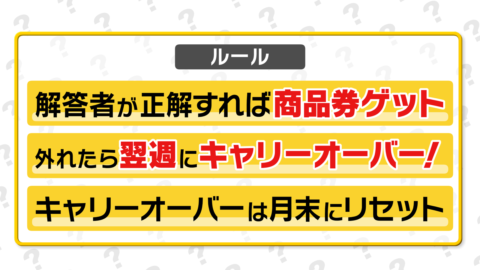 クイズ「ちゃ~んと見てればわかります」ルール