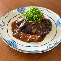 茄子とサバのシギ焼き