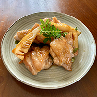 筍と鶏の　木の芽照り焼き