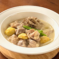 鶏肉と栗のクリーム煮