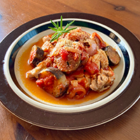 鶏肉と茄子のトマト煮