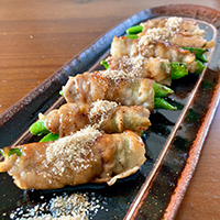 スナップエンドウの肉巻き