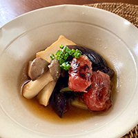 茄子と梅干しの焼き浸し