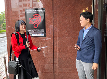 募金カーの出発式1