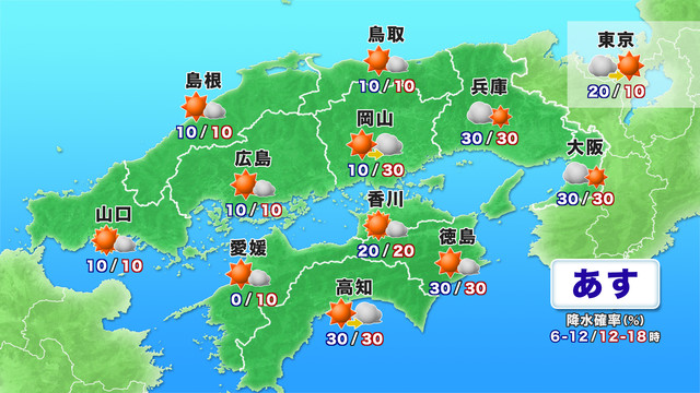 中四国の天気