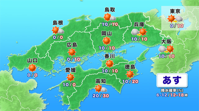中四国の天気