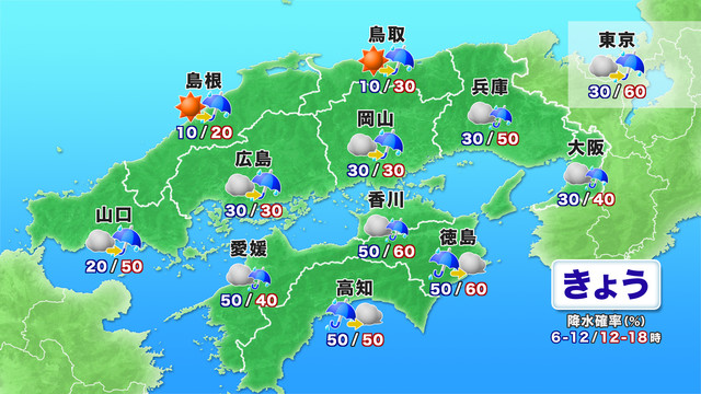 中四国の天気