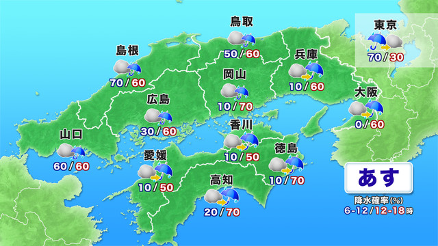 中四国の天気