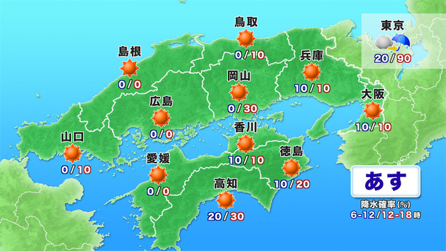 中四国の天気