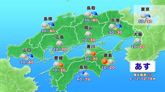 中四国の天気