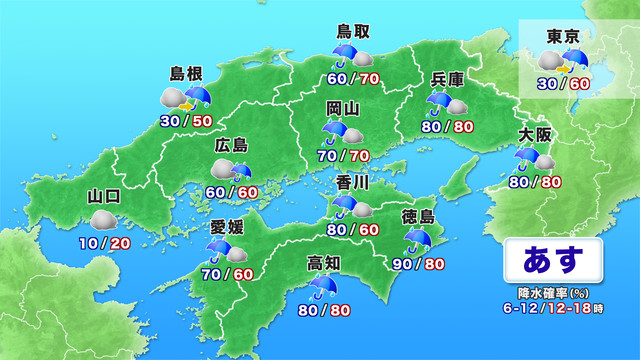 中四国の天気